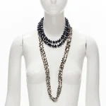 Silver Metal Kenneth Jay Lane Necklace