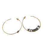 Gold Metal Dior Earrings