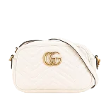 White Leather Gucci Marmont