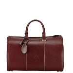 Red Leather Cartier Travel Bag