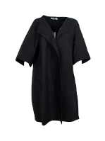 Black Fabric Jil Sander Coat