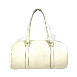 White Leather Louis Vuitton Soufflot