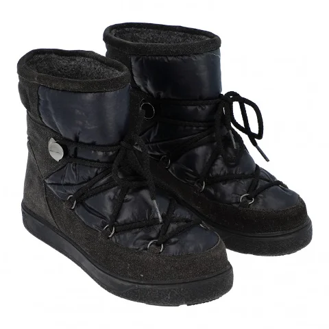 Black Canvas Moncler Boots
