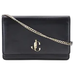 Black Leather Jimmy Choo Shoulder Bag