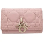 Pink Leather Dior Key Holder