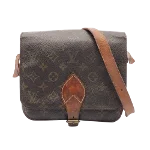 Brown Leather Louis Vuitton Cartouchiere