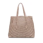 Beige Leather Alaïa Tote