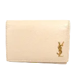 Beige Leather Yves Saint Laurent Key Holder