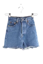 Blue Cotton Levi's Shorts