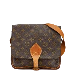 Brown Canvas Louis Vuitton Cartouchiere