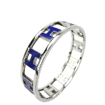 Blue Silver Hermès Ring