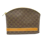 Brown Canvas Celine Clutch