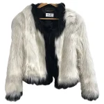 White Faux Fur Saint Laurent Jacket