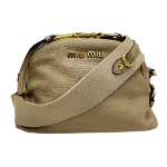 Beige Leather Miu Miu Shoulder Bag