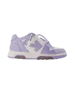 Purple Leather Off White Sneakers