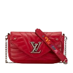 Red Leather Louis Vuitton New Wave