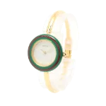 Green Metal Gucci Watch