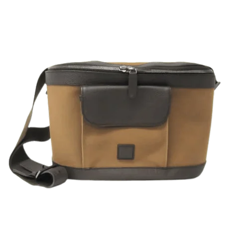 Brown Canvas Dunhill Shoulder Bag