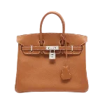 Brown Fabric Hermès Birkin