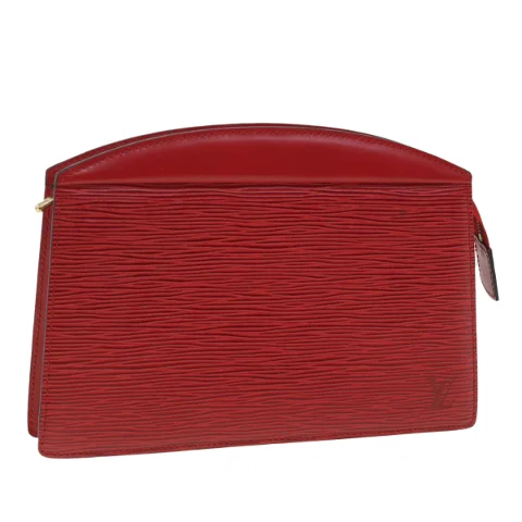 Red Leather Louis Vuitton Clutch