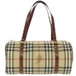 Beige Canvas Burberry Handbag