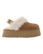 Beige Leather UGG Flats