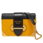 Yellow Leather Prada Cahier