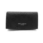 Black Leather Yves Saint Laurent Key Holder