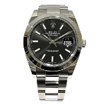 Black Metal Rolex Watch