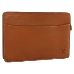 Brown Leather Louis Vuitton Pochette Homme