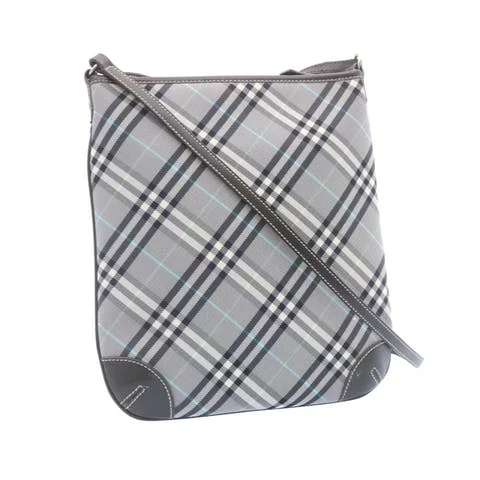Grey Canvas Burberry Shoulder Bag