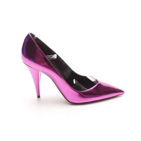 Pink Leather Saint Laurent Heels