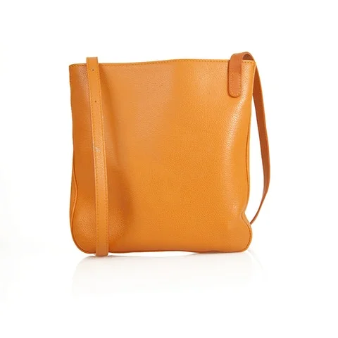 Orange Leather Longchamp Crossbody Bag