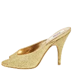 Gold Fabric Moschino Sandals