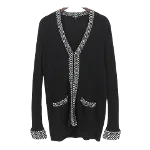 Black Fabric Chanel Cardigan