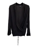 Black Polyester Theory Top