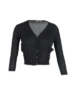 Black Cotton Sportmax Cardigan