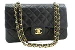 Black Leather Chanel Timeless