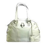 White Fabric Yves Saint Laurent Handbag