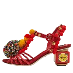 Red Fabric Dolce & Gabanna Sandals