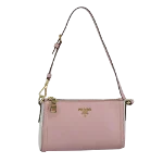 Pink Leather Prada Shoulder Bag