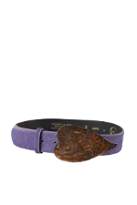 Purple Leather Roberto Cavalli Belt