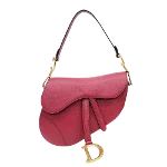 Pink Leather Dior Saddle Bag