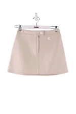 Beige Cotton Courrèges Skirt