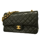 Black Leather Chanel Timeless