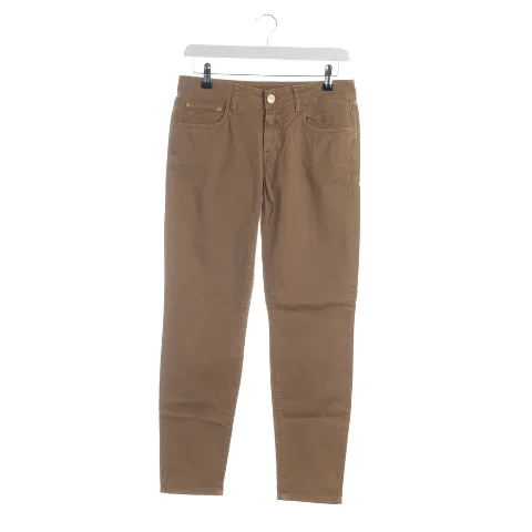 Brown Cotton Closed Jeans