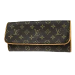 Brown Canvas Louis Vuitton Twin Pochette