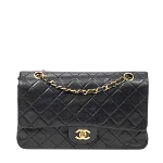 Black Leather Chanel Flap Bag