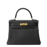 Black Leather Hermès Kelly