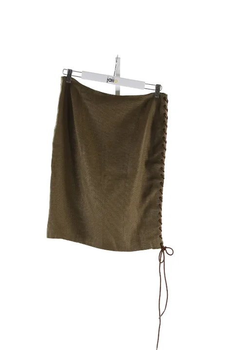 Brown Linen Ralph Lauren Skirt